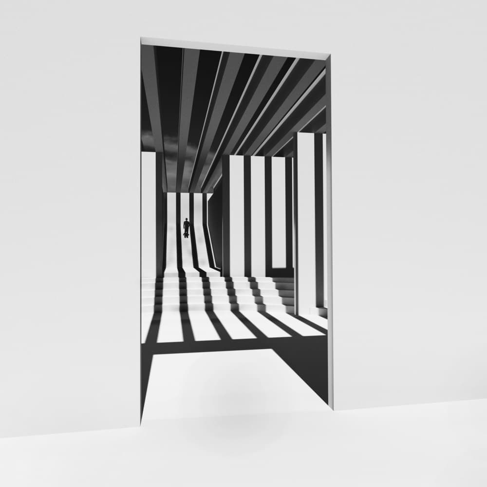 Black White Illusion by Antonyus Bunjamin (Abe) — canvas wall art