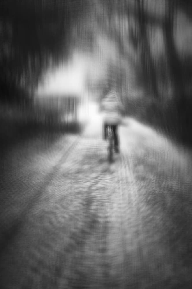 Cyclist In Motion Blur by Wanjae Choi — canvas wall art