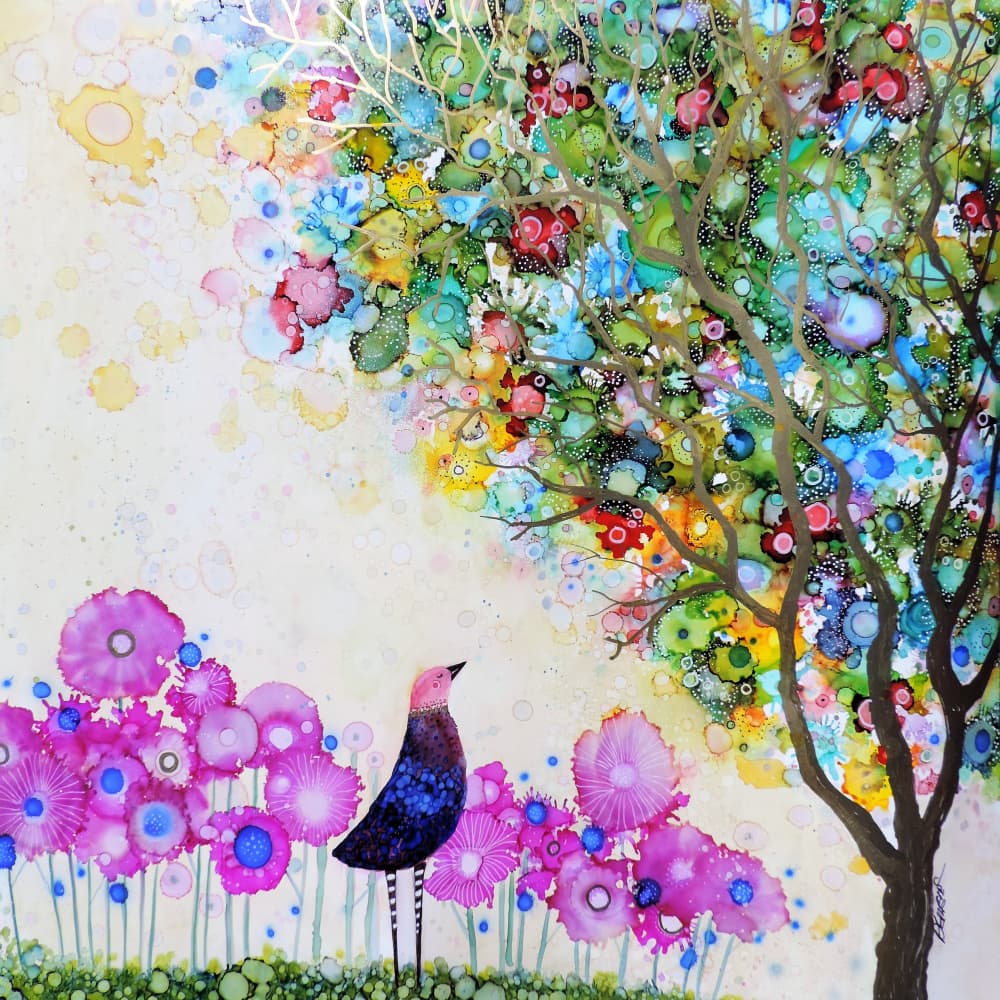 Whimsical Bird Garden by Sylvie Demers — canvas wall art
