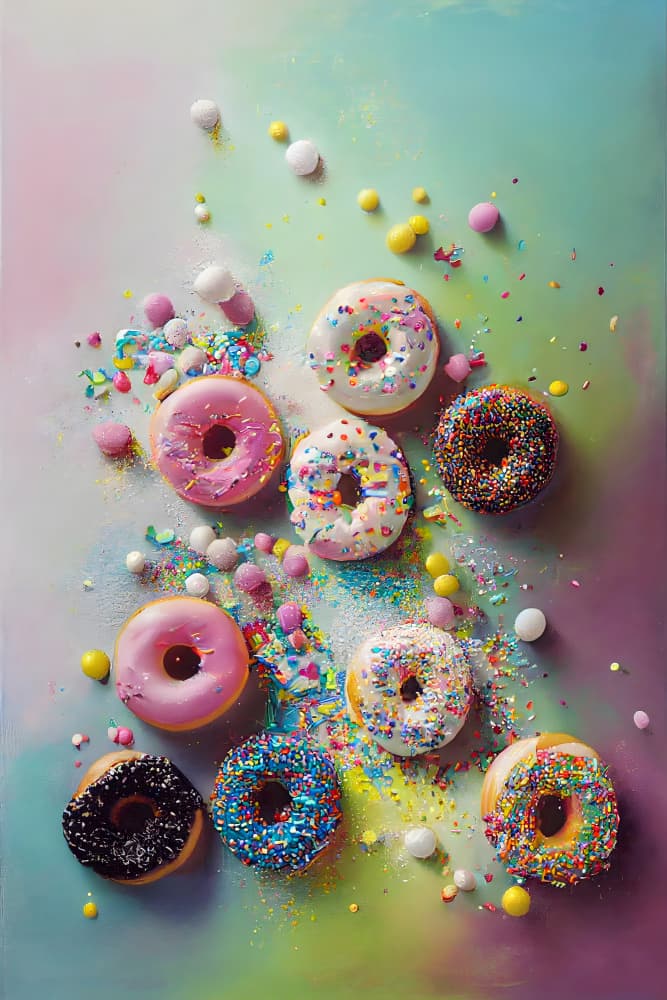 Donut Dreamscape by Treechild — canvas wall art
