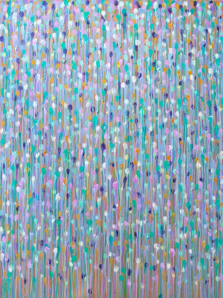 Colorful Drip Dots by Helen Joynson — canvas wall art