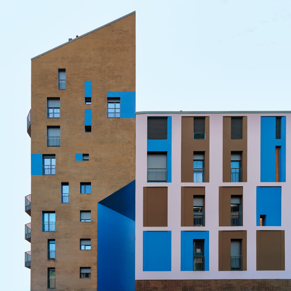 Vibrant City Architecture by Eden Antho — canvas wall art