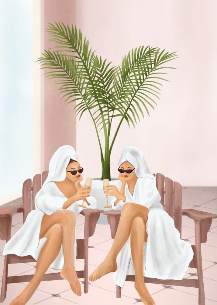 Luxury Spa Day by Flow Line — canvas wall art