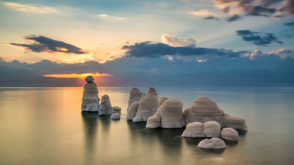 Golden Salt Formations by Amir Ehrlich — canvas wall art