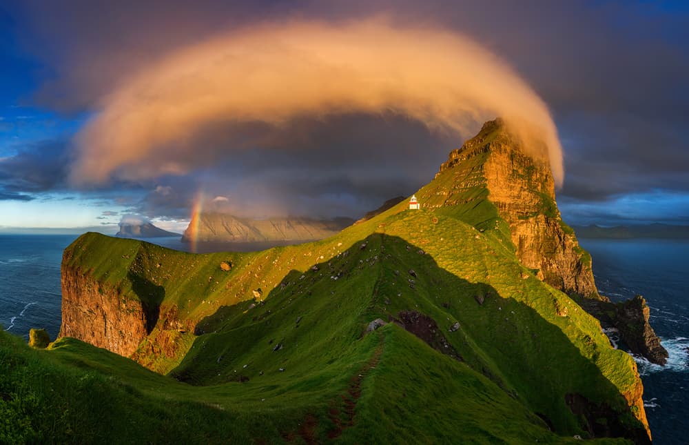 Golden Peak Rainbow View by Wojciech Kruczynski — canvas wall art