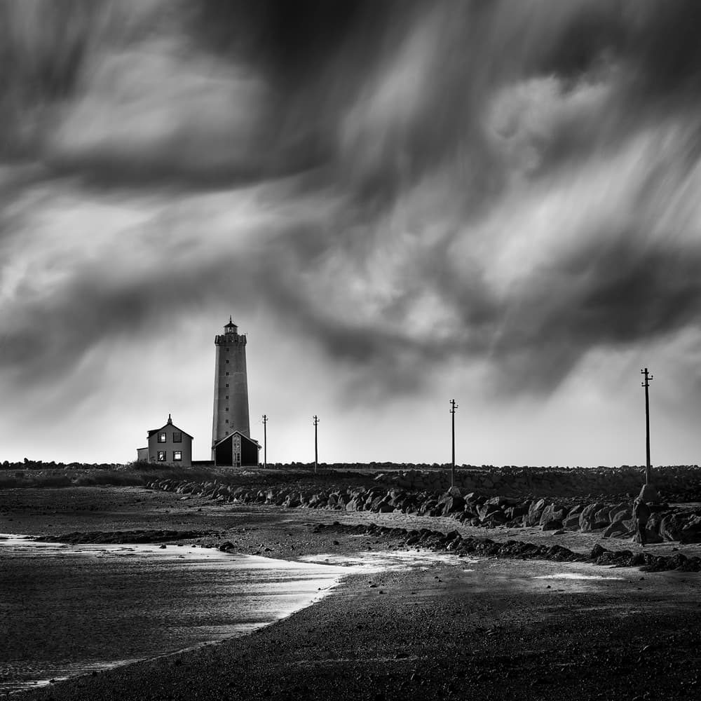 Dramatic Coastal Beacon by George Digalakis — canvas wall art