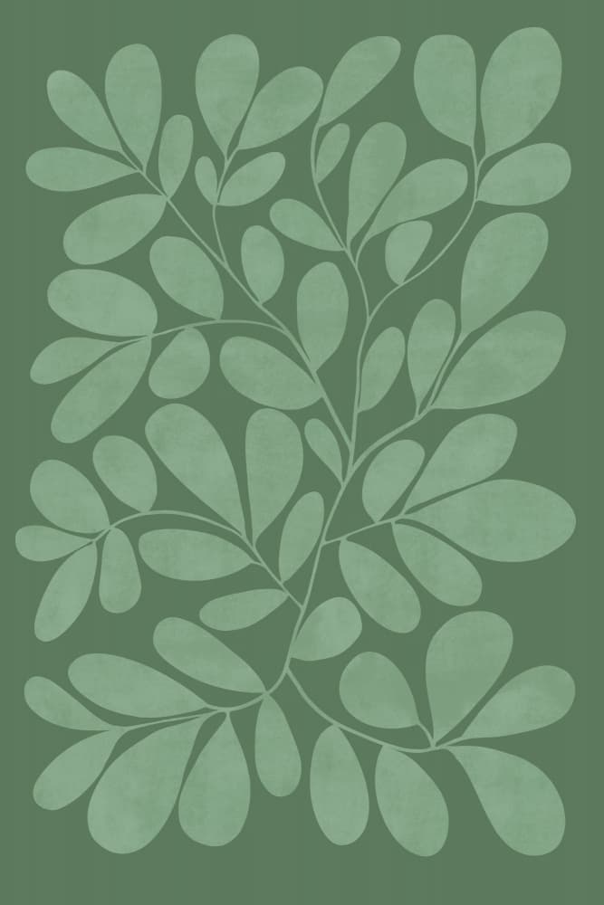 Verdant Leaves Pattern by EMELIEmaria — canvas wall art