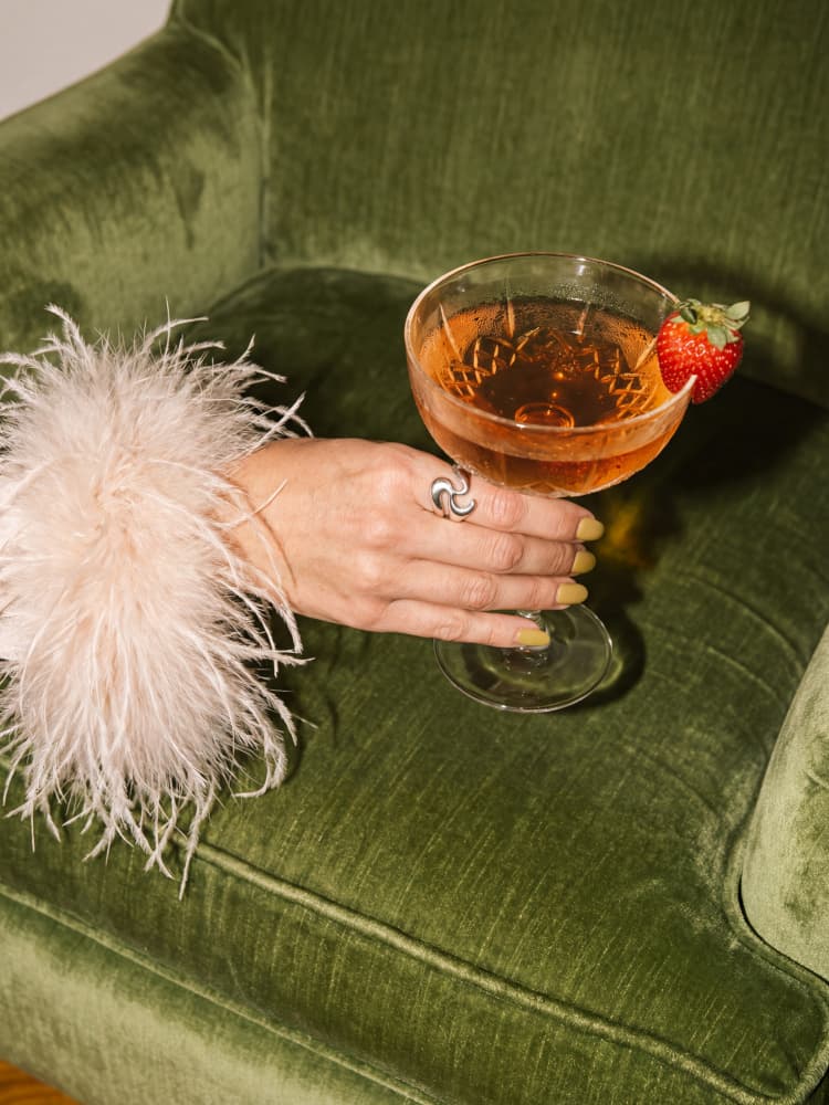 Feathered Cocktail Style by Andreas Magnusson — canvas wall art
