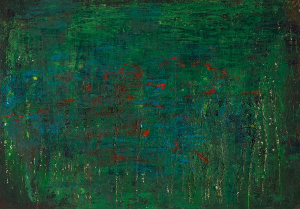 Deep Green Abstract by Dale Hefer — canvas wall art