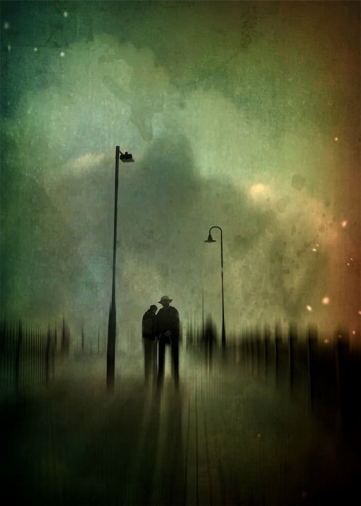Dreamy Street Couple by Lammakmak — canvas wall art