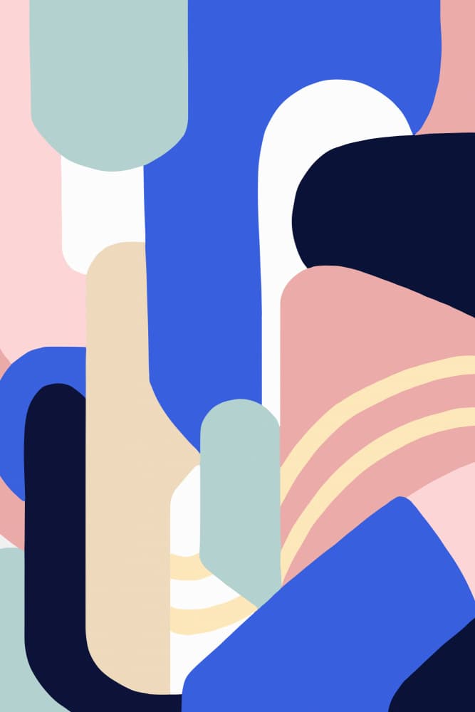 Colorful Abstract Forms by Jilli Darling — canvas wall art