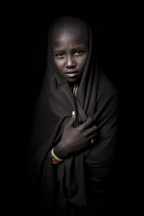 African Child's Gaze by Ben McRae — canvas wall art