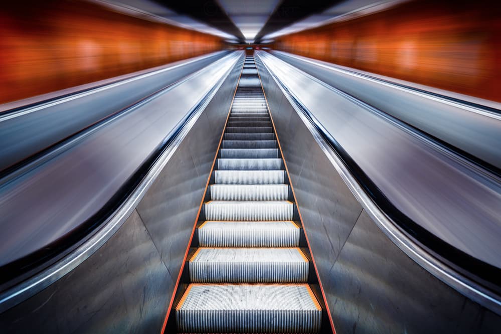 Urban Escalator Motion by Kay PK — canvas wall art
