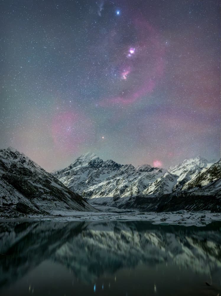 Starry Mountain Lake by James Zhen Yu — canvas wall art