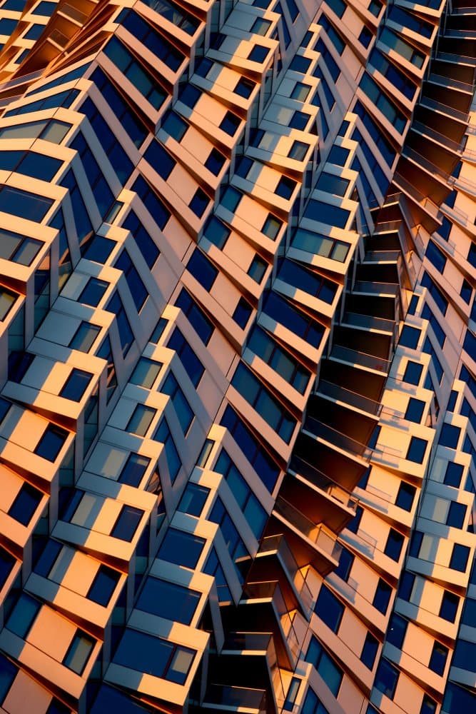 Sunlit Geometric Architecture by Robin Wechsler — canvas wall art