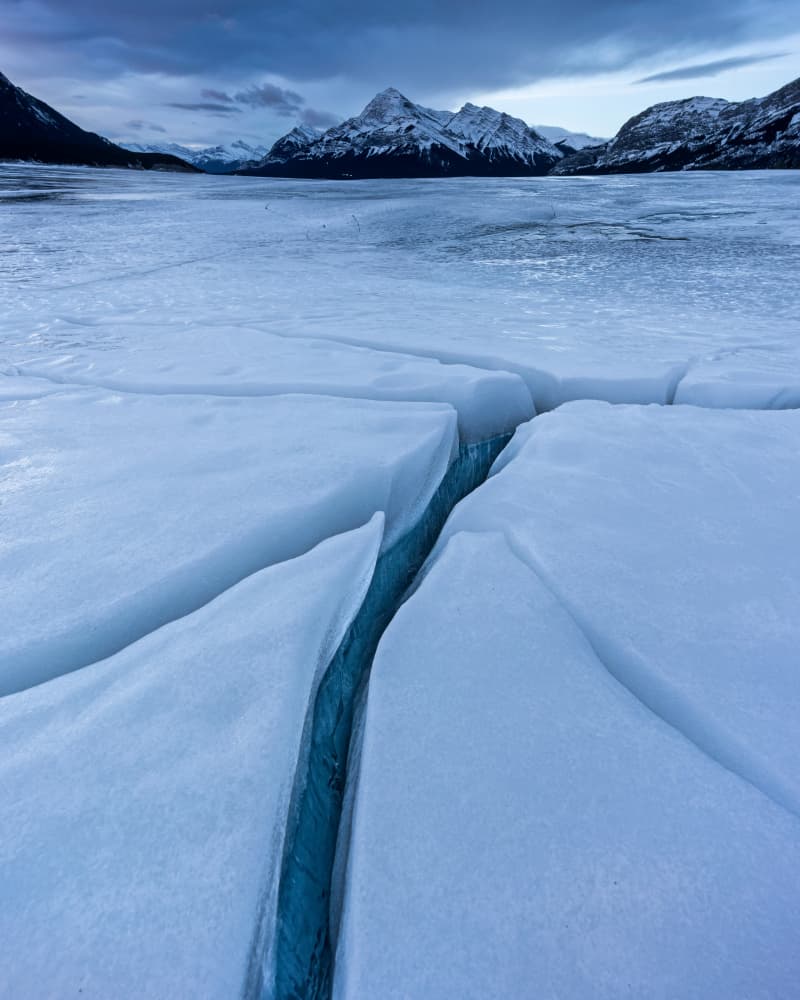 Frozen Lake Deep Crack by Tomomi Yamada — canvas wall art