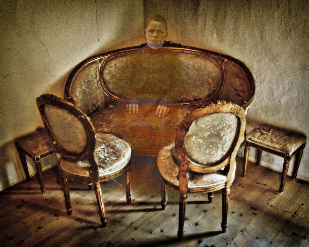 Eerie Vintage Presence by Raffaele Corte — canvas wall art