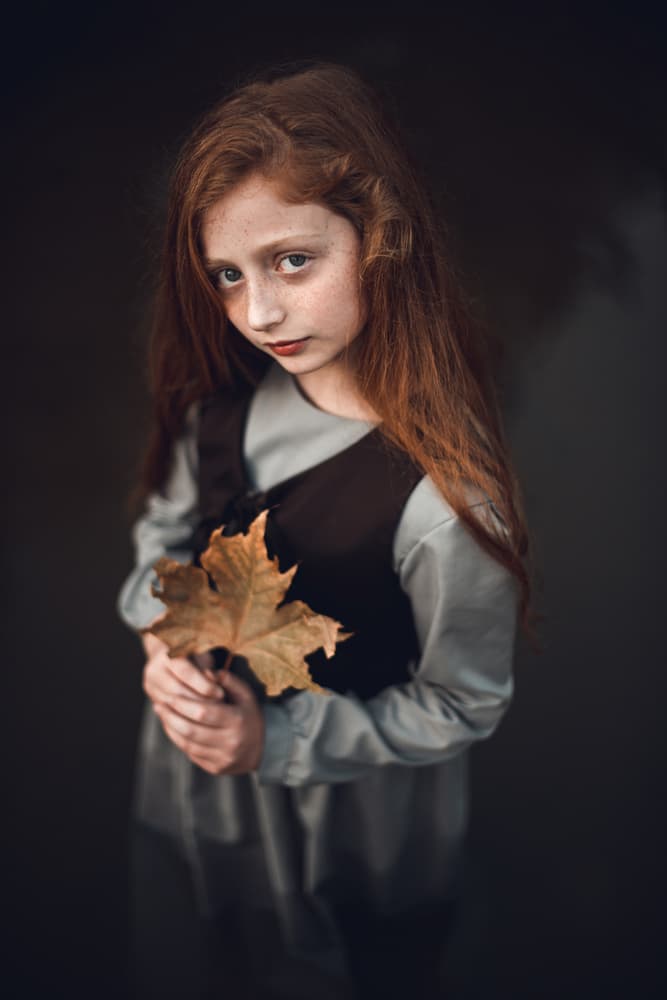Autumn Girl's Gaze by Faris Saieda — canvas wall art