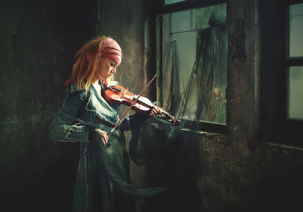 Soulful Violin Performance by Nick Amanda — canvas wall art