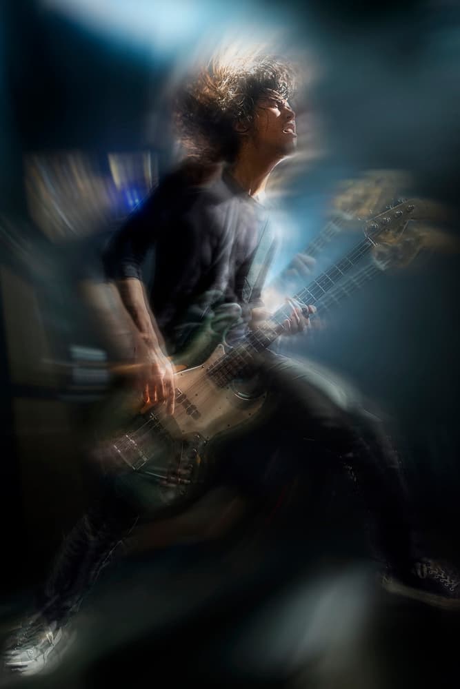 Dynamic Bass Performance by Kenji Nakamatsu — canvas wall art