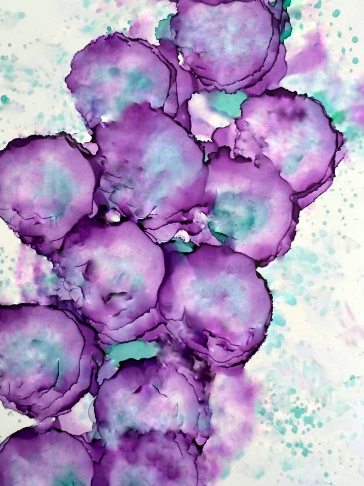 Purple Aqua Flow by Tara Mann — canvas wall art