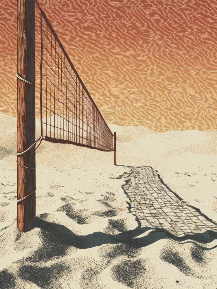 Golden Hour Beach Volleyball by Andreas Magnusson — canvas wall art