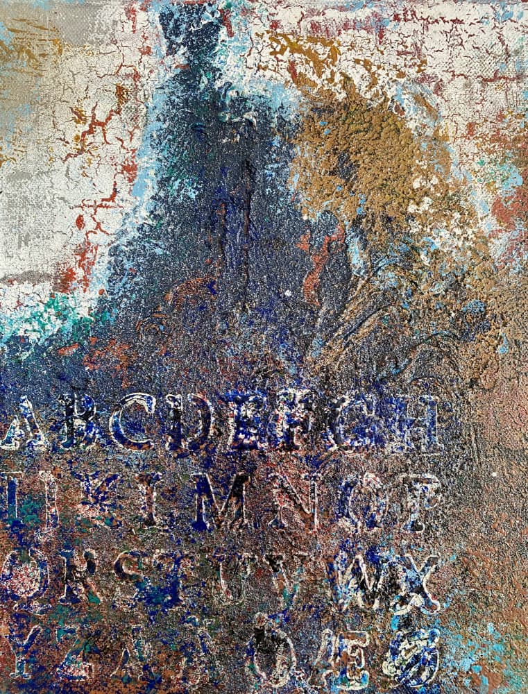 Textured Alphabet Grunge by Berit Pihl — canvas wall art