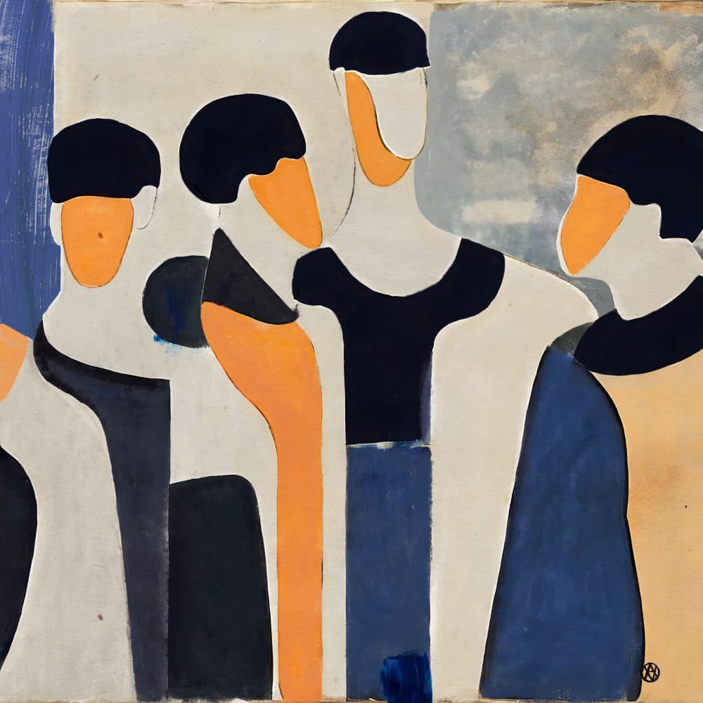 Modern Abstract Figures by André Viana — canvas wall art