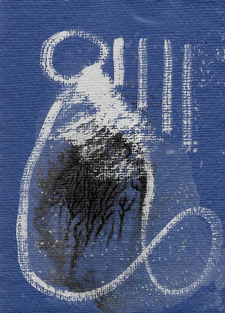 Deep Blue Organic Forms by Santhosh ch — canvas wall art