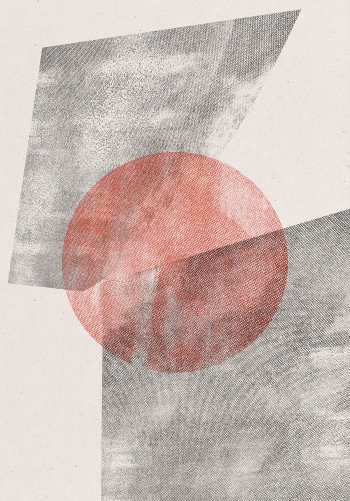Red Geometric Modern Object by THE MIUUS STUDIO — canvas wall art