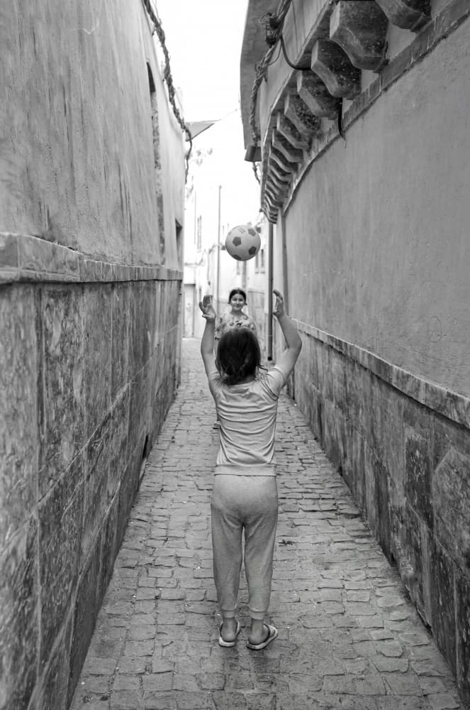 Childhood Alley Game by Bashar Alsofey — canvas wall art