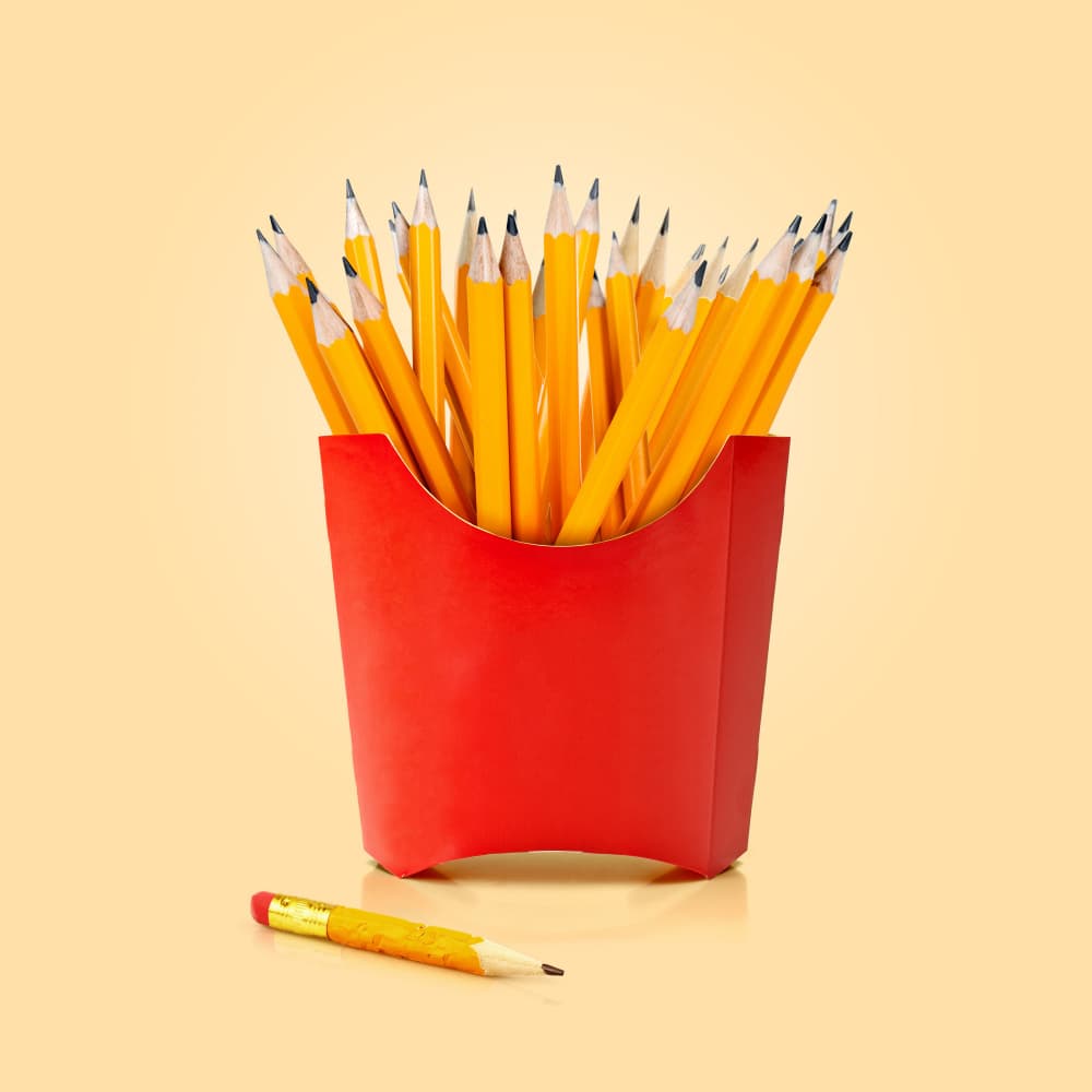 Creative Pencil Fries by Artem Pozdniakov — canvas wall art