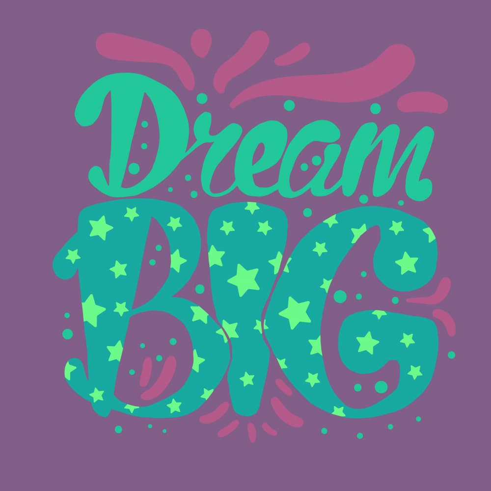 Inspirational Dream Big by Marika Barsrsind — canvas wall art
