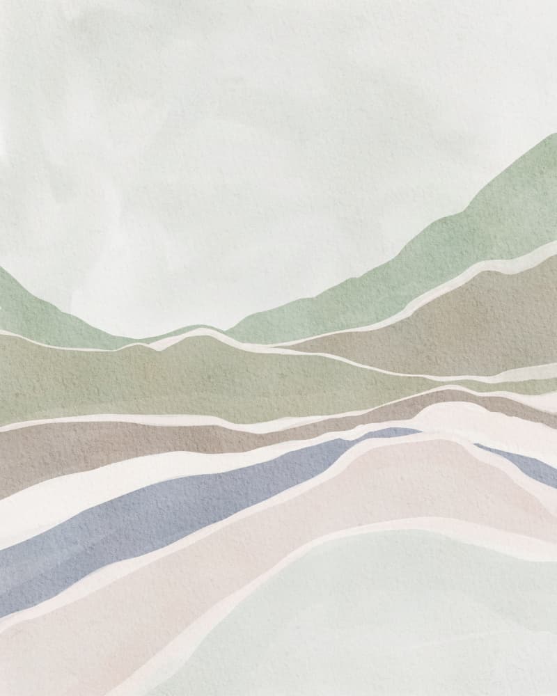 Muted Hills Landscape by Nikita Jariwala — canvas wall art