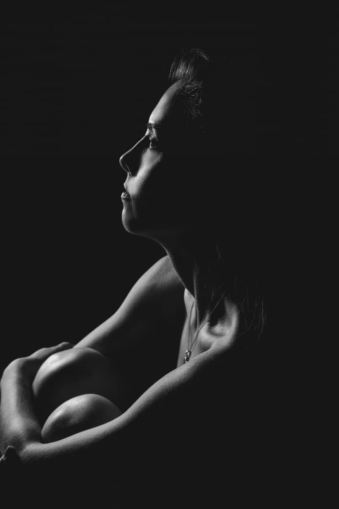 Woman in Shadow by Sharon Levy — canvas wall art