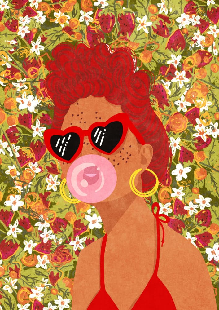Strawbeery Lady by Raissa Oltmanns — canvas wall art