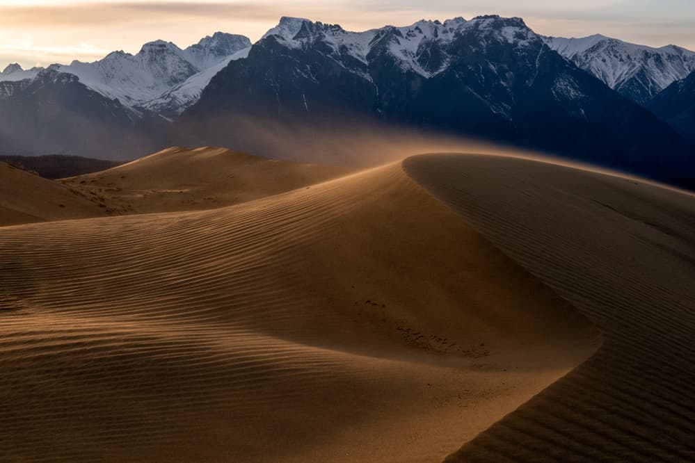 Windblown Desert Peaks by Alexey Kharitonov — canvas wall art
