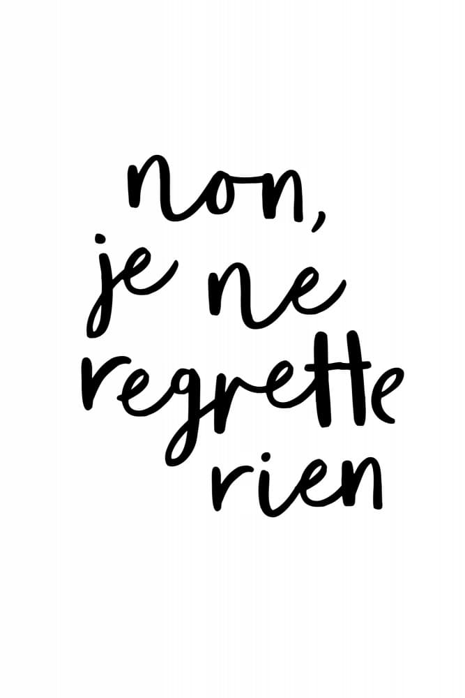 Non Je Ne Regrette Rien by Brett Wilson — canvas wall art