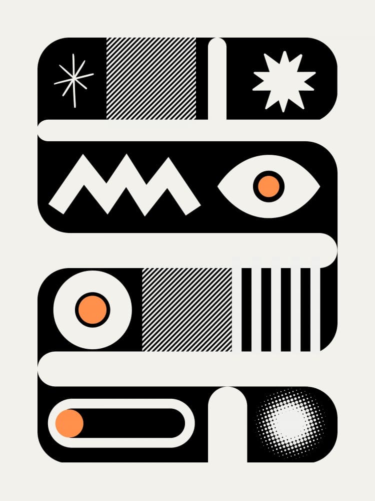 Bold Geometric Abstract by Little Dean — canvas wall art