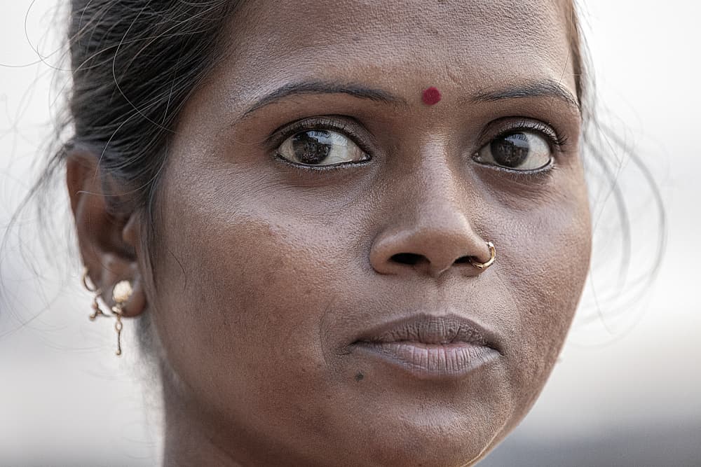 Indian Woman Portrait by Jois Domont ( J.L.G.) — canvas wall art