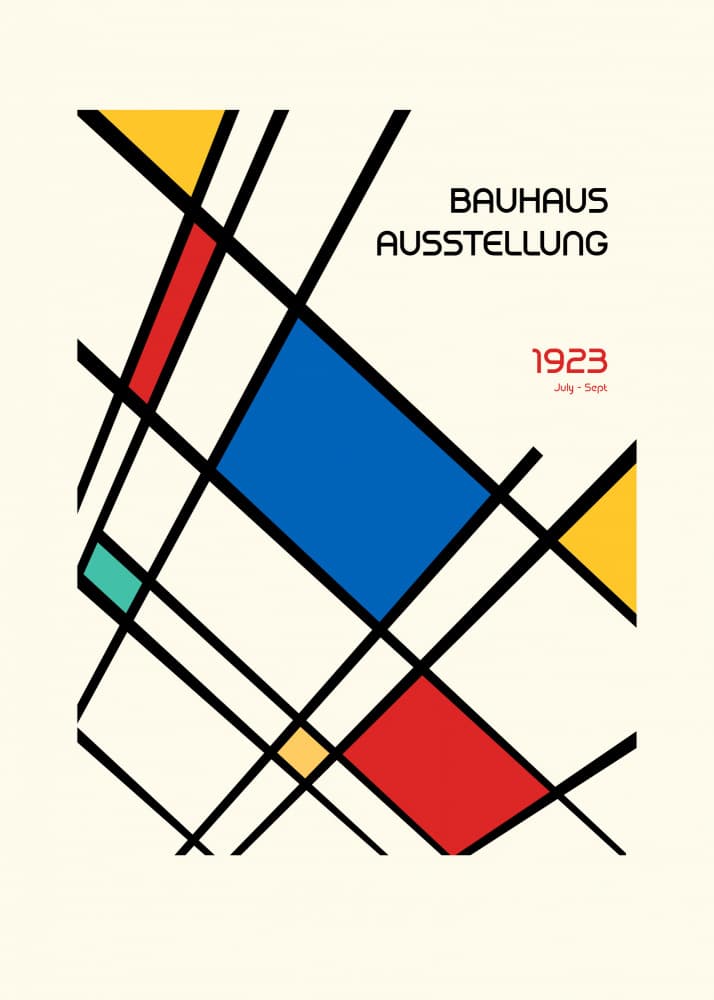 Bauhaus Abstract Geometric Design by Retrodrome — canvas wall art