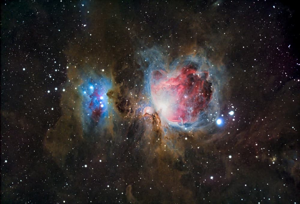 Glowing Cosmic Nebula by Jianshu — canvas wall art