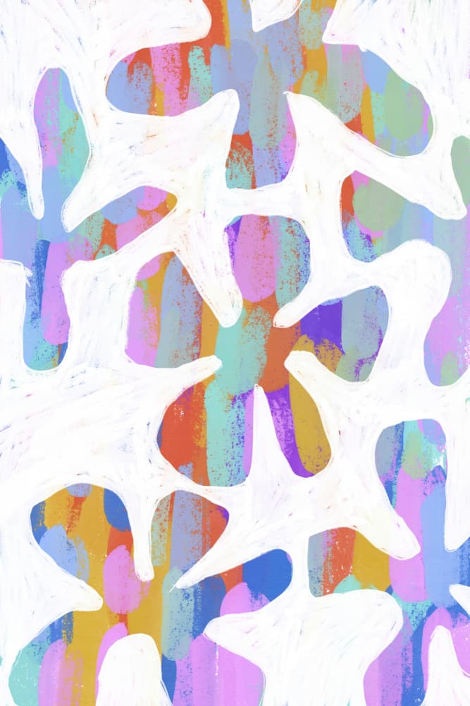 Prism flowers by Treechild — canvas wall art