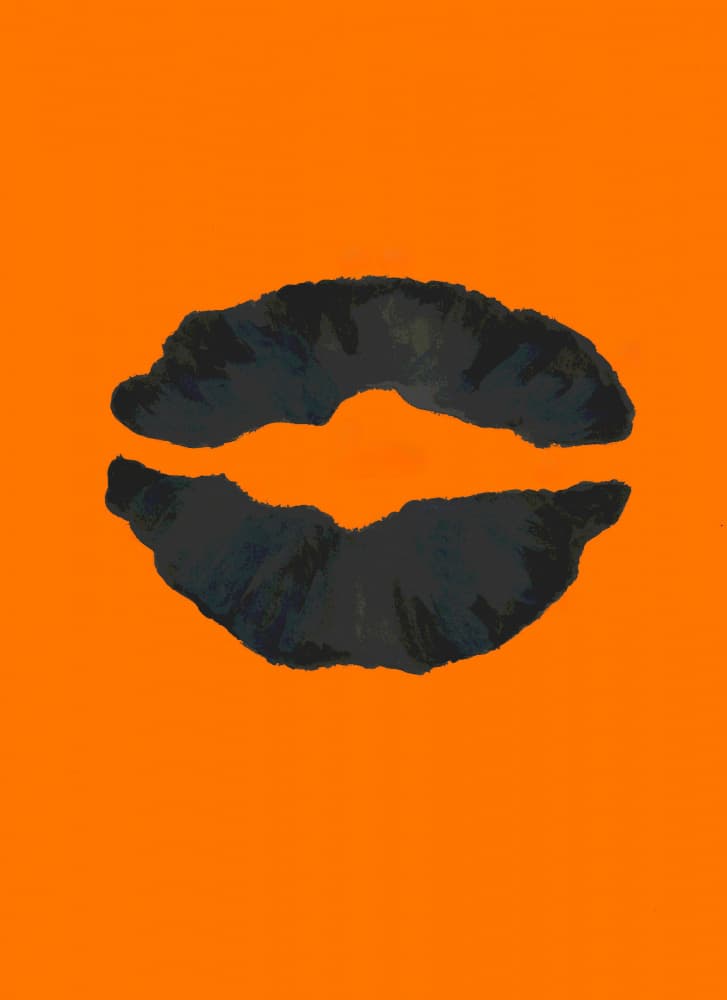 Bold Orange Kiss by Lori Ann Folz — canvas wall art