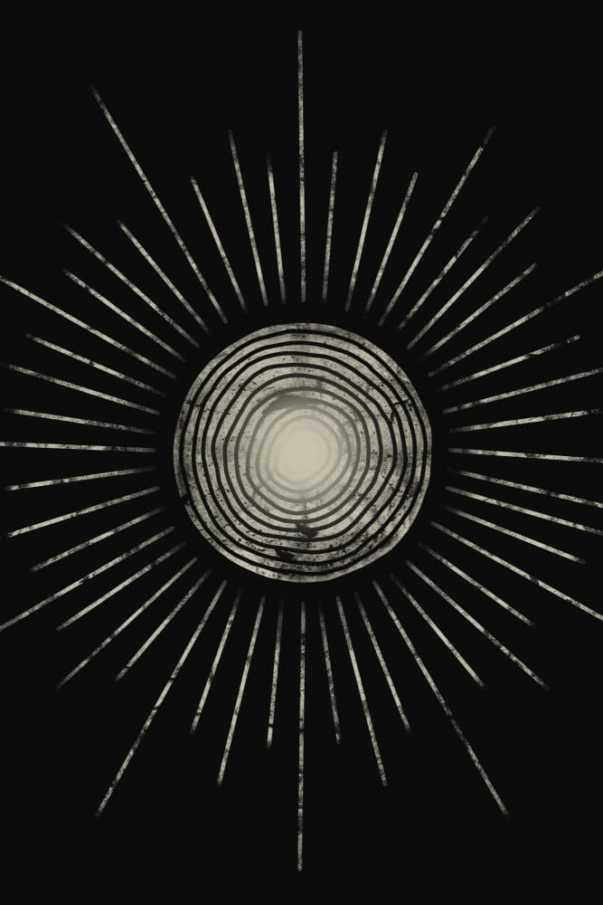 Cosmic Sun Symbol by Ema Paraschiv — canvas wall art