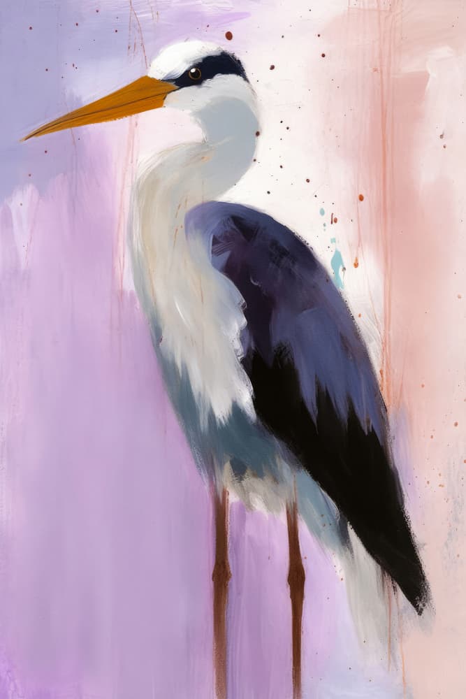 Heron Serenity by Treechild — canvas wall art