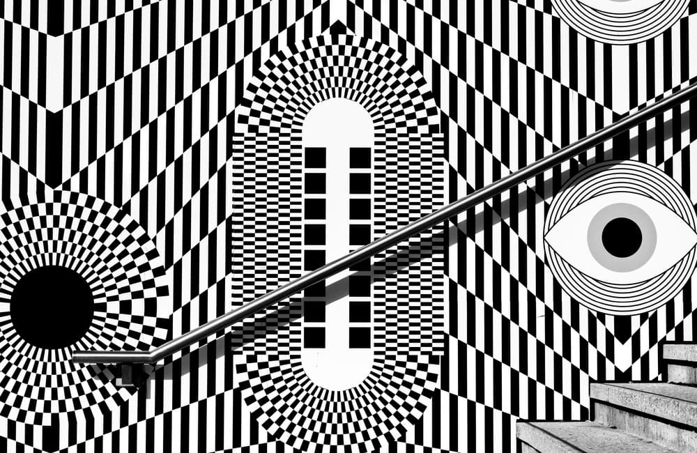 Geometric Optical Illusion by Wayne Pearson — canvas wall art