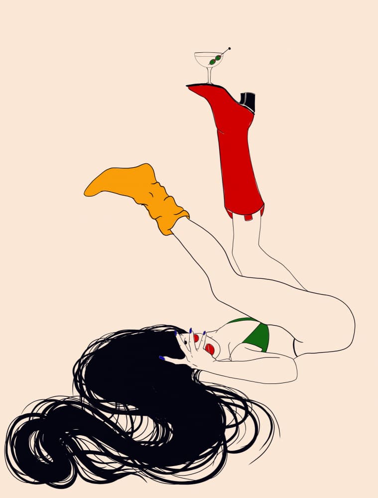 Upside Down Martini by Juliana Kokolari — canvas wall art