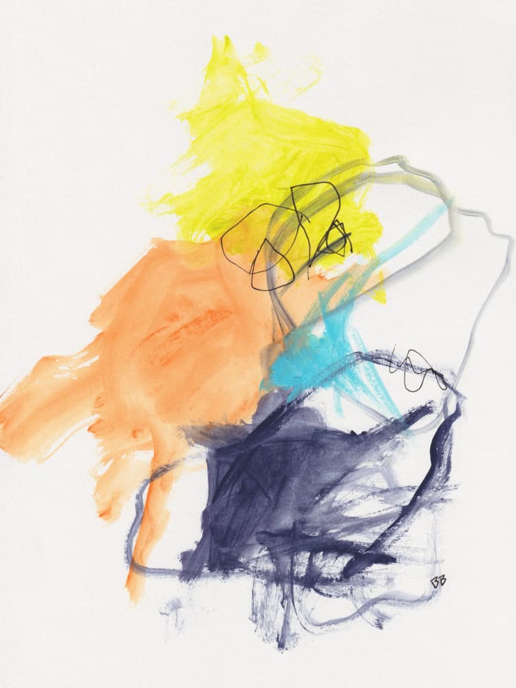 Bold Abstract Strokes by Bronwyn Baker — canvas wall art