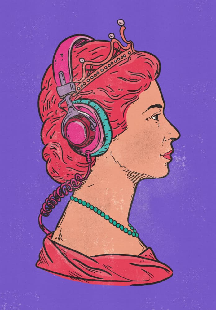 Headphone Queen by Nicholas — canvas wall art